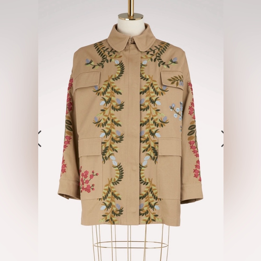 Red Valentino Embroidered Beige Jacket